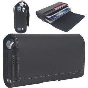 Dual Phone Holster Pouch Leather Case for Samusng Galaxy S22 Ultra S21